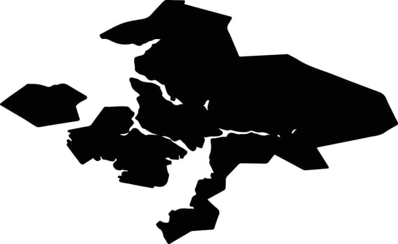 Wrangell United States silhouette map vector