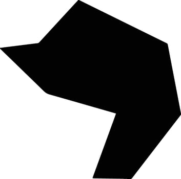 Wuhuxian China silhouette map vector