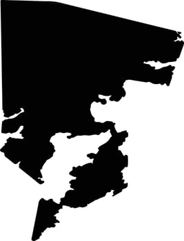 Xiapuxian China silhouette map vector