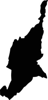 Xiutetelco Mexico silhouette map vector