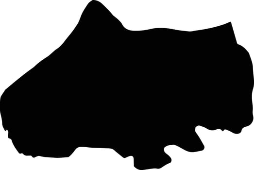 Xonbuly Laos silhouette map vector