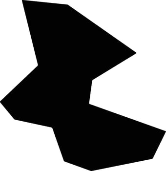 Yananshi China silhouette map vector
