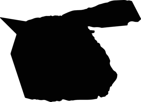 Yangiabad Uzbekistan silhouette map vector
