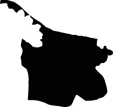 Yaring Thailand silhouette map vector