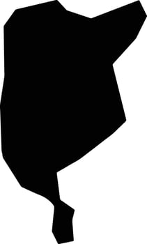 Yassin Sudan silhouette map vector