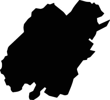 Yecuatla Mexico silhouette map vector