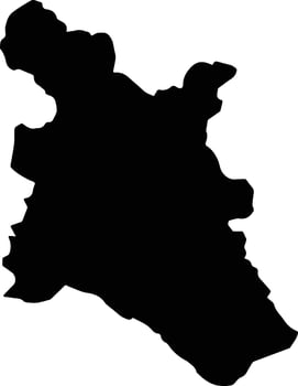 Yen Thuy Vietnam silhouette map vector