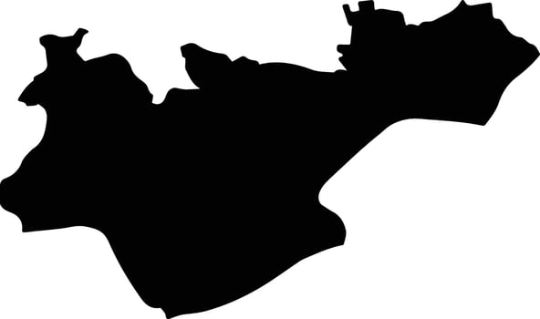 Yunak Turkey silhouette map vector