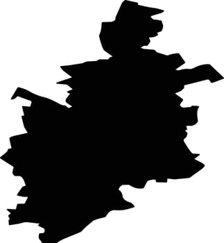 Zadonsky District Russia silhouette map vector