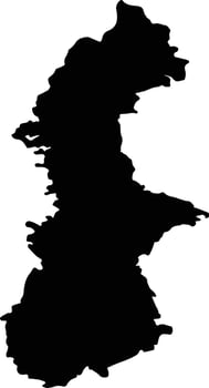 ZAGRA Romania silhouette map vector