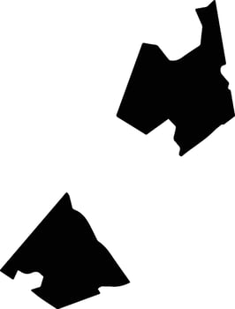 Zamami Japan silhouette map vector