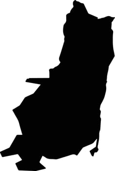 Zefat Israel silhouette map vector