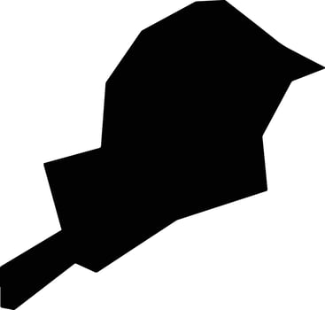 Zhanakorganskiy Kazakhstan silhouette map vector