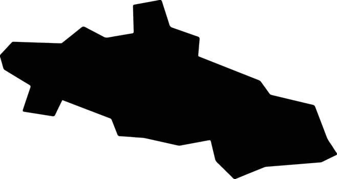 Zharkainskiy Kazakhstan silhouette map vector