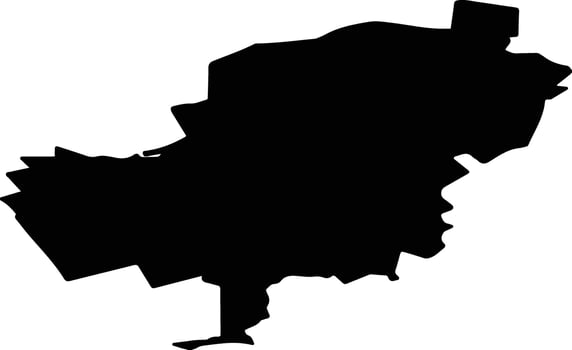 Zonalny District Russia silhouette map vector