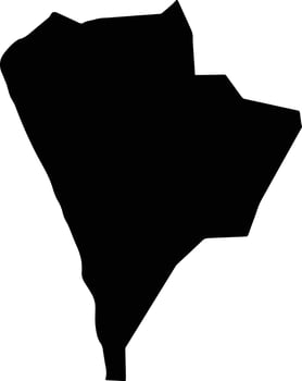 Zongo Democratic Republic silhouette map vector