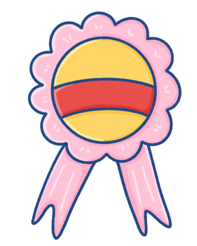 Cute Badge with Ribbon for award png