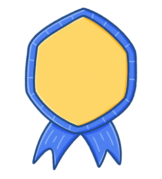 Badge with Ribbon png