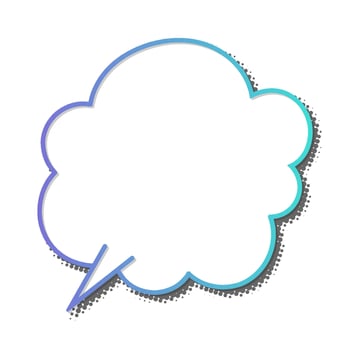 Thought bubble design with clear background for text use vector