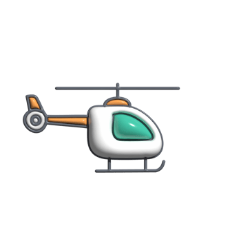 Adorable 3D Rotorcraft and Aerial Vehicle Symbols png