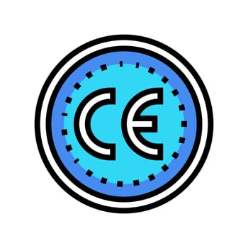 ce certified color icon illustration vector