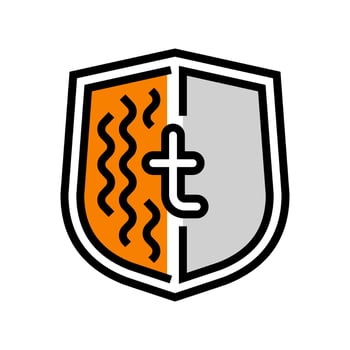 overheat protection color icon illustration vector