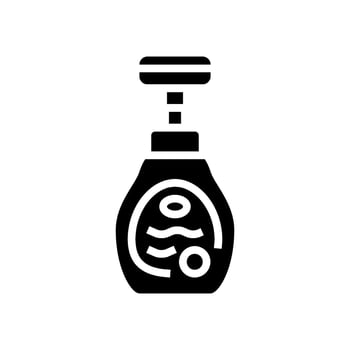 kid friendly liquid soap packaging glyph icon illustration vector