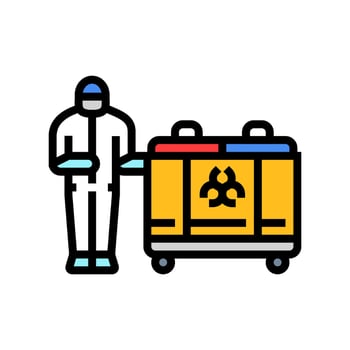 pharmaceutical waste collection color icon illustration vector