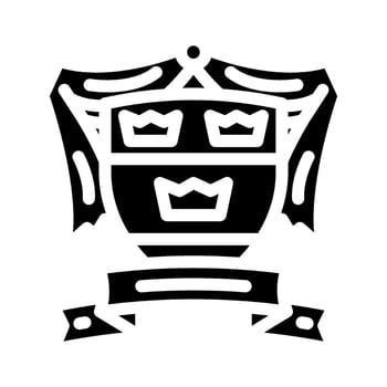 coat arms royal medieval heraldry glyph icon illustration vector
