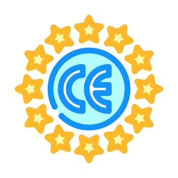 ce certified color icon illustration vector