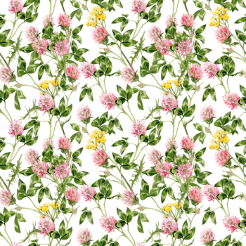Lush clover Lawn in watercolor technique for wrapping paper png