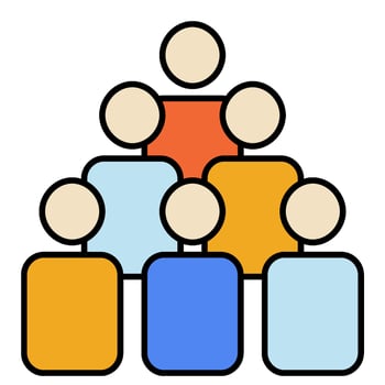 Team icon isolated on white vector