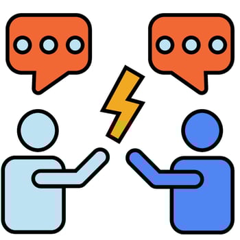 Argument icon isolated on white vector