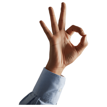 Thumb and Index Finger Forming OK Symbol Business or Social Approval Concept png