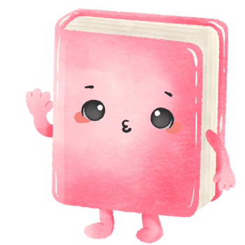 Cute Kawaii a pink book with smiling face Watercolor back to School Art Supplies Illustration for Kids and Crafts png