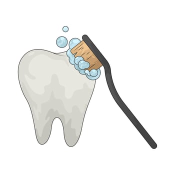 brushing teeth illustration vector