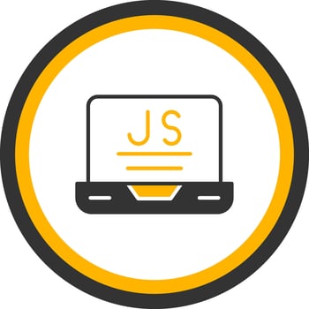 Node js Runtime Environment Glyph Two Color Circle vector