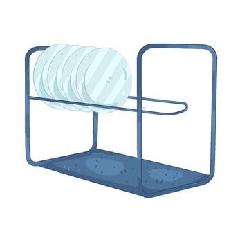 Illustration of a Dish Rack vector