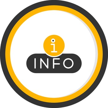 Info Panel Button Glyph Two Color Circle vector