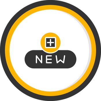 Create New File Button Glyph Two Color Circle vector