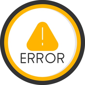 System Error Message Glyph Two Color Circle vector