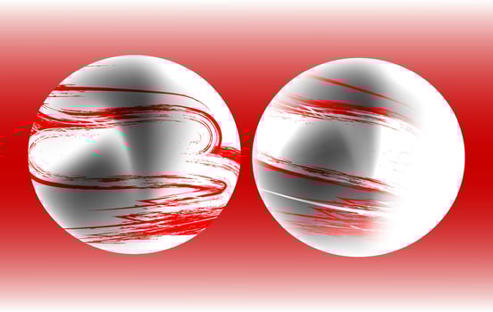 An abstract circular design featuring bold red brush strokes and a glossy surface. The dynamic flow and texture make it perfect for modern branding, digital posters, or artistic backgrounds vector