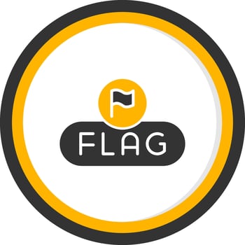 Report Content Button Glyph Two Color Circle vector