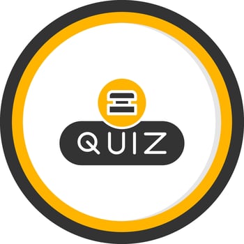 Take Quiz Button Glyph Two Color Circle vector