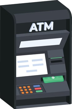 Modern ATM Icon vector