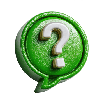 3D Green Question Mark Icon png