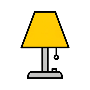 Table lamp graphic design flat illustration png