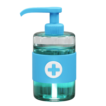 Sanitizer Bottle for Hand Hygiene icon 3d render. Hand Sanitizer icon illustration 3d png