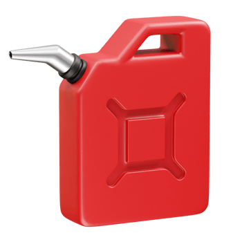 Red Gas Can icon 3d render. Fuel tank icon 3d render illustration png