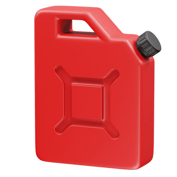 Red Gas Can Fuel Storage icon 3d render illustration png